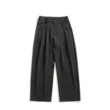 Riolio Black Green Suit Pants Men Fashion Society Mens Dress Pants Korean Loose Wide Leg Pants Mens Formal Pants Male Office Trousers