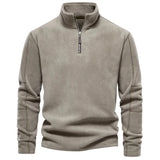 Riolio New Autumn Winter Thicken Warm Fleece Jacket for Men Zipper Neck Pullover Brand Quality Men's Sweatshirt Soft Shell Mens Jacket