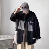 Riolio  Men's Spring and Autumn New Long Sleeve Shirt Men's Top Clothes Rascal and Handsome Casual Inch Coat Trendy and Versatile