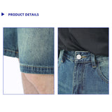 Riolio Men Designer Brand Casual Shorts Male Baggy Streetwear Knee Lenght Denim Short Pants Summer Fashion Daily Wide Leg Short Jeans