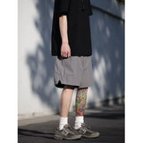 Riolio  Casual Men Summer Thin Loose Work Clothes Outdoor Quick-drying Beach Five-point Pants