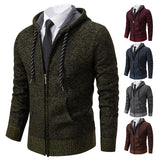 Riolio Men's trend in autumn and winter 2023 new plus velvet padded knit cardigan sweater coat