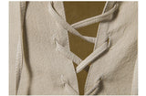 Riolio  Spring Summer Men's Linen Shirts Casual Men Long Sleeve Button Loose Henley Shirts Fashion Man Beach Breathable Shirts Clothing