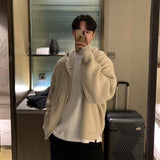 Riolio Winter Sweater Cardigan Men Warm Oversized Knitted Hooded Sweater Coat Men Korean Loose Cardigan Sweater Mens Jumper Clothes