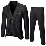 Men Wedding Suit Prom Dress Jacket+Pants+Vest Men Suit Set Slim Fit Tuxedo Male Blazer Customized British Style Groom Clothing