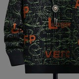 Riolio  New American Trendy Men Sweaters Light Luxury Letter Printed Knit O Neck Long Sleeve Pullover Casual Loose High Street Knitwear