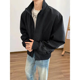 Riolio  American Jacket Men's Autumn Workwear Short Stand Collar Jacket Outdoor Waterproof Coats
