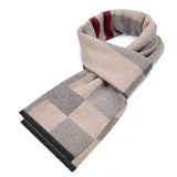 Riolio  Men Scarf For Man Winter Copy Cashmere Shawl Luxury Brand Scarf Soft Keep Warm Outdoor Grey Knit Neckerchief Men Shawl Wrap Gift