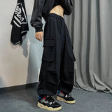 Riolio  Black Cargo Pants for Men Oversize Cargo Trousers Male Green Loose Casual Japanese Streetwear Hip Hop Pocket Big Size