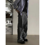 Riolio  American Retro Loose Straight Overalls Men's Spring Autumn Multi-pocket Casual Trousers Casual Pants