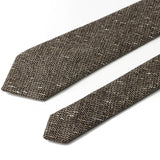 Riolio  Winter Daily Men's Women's 7cm Wool Tie Black Herringbone Brown Stripe Necktie Wedding Party Business Office Gifts Accessories