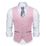 Riolio Khaki Solid Rayon Polyester Men Suit Vest Wedding Party Formal Black Blue Red Blazer Waistcoat