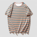 Riolio  High Quality 100% Tops Cotton Classic Retro Timeless Horizontal Striped Sportswear Unisex Round Neck Casual Kids Fashion T-shirt