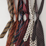 Riolio  New Arrival 8CM Navy Striped Neck Ties For Men Adult Luxury Vintage White Floral Block Neckties Wedding Casual Shirt Cravat