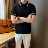 Riolio  Men's Summer Casual Fashion Polo Shirt is Versatile and Suitable for Any Occasion with Lightweight and Breathable Fabric