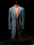 Riolio  Men Suits Plaid England Style Overcoat Outerwear Suits Regular Fit Extra Long Jacket Blazer Wool Blend New