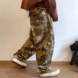 Riolio  New Men Chic Snake Print Streetwear Jeans Male Designer Brand Casual Denim Pants Popular American Graphic Hip Pop Denim Trousers