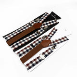 Riolio  Floral Cotton 2 Sizes Suspenders Parent Child Sets Men Women Kids Braces Adjustable Straps Male Pants Shirt Skirt Accessory Gift