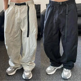 Riolio American Retro Mountain Outdoor Quick-drying Pants Men's Function Thin Cool Solid Color Cityboy Loose Casual Trousers Aesthetic