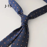 Riolio  New Arrival 8CM Navy Striped Neck Ties For Men Adult Luxury Vintage White Floral Block Neckties Wedding Casual Shirt Cravat