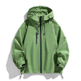 Riolio Casual Solid Color Men's Jacket Hooded Couple Outfit Unisex Outdoor Sports Hiking Jacket High Quality Men's Hiking Casual Top