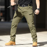 Riolio  Men Casual Cargo Pants New Male Summer Tactical Wear Resist Quick Dry Outdoor Trousers Multi Pockets Hike Work Trousers