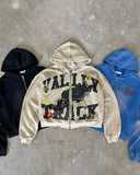 Riolio Harajuku Y2k Letter Hoodies Women Oversized Grunge Sweatshirt Gothic Goth Zip Up Hoodie Clothes Couples Streetwear