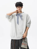 Riolio  hoodie Men Solid Color Round Neck Sweatshirt Long Sleeve Pullover Soft Comfortable Crewneck Sweatshirt For Autumn Casual Wear