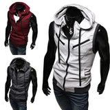 Riolio New Fashion Zipper Cardigan Sweater Mens Sleeveless Hooded Vest Jacket Plus Size S-4XL Streetwear Vest Hoodies