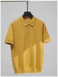 Riolio  New Trendy Men Polo Shirt Leisure High Quality Knit T-shirts American Style Fashion Breathable Button-down Short Sleeve Knitwear
