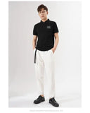 Riolio White Stretch Casual Ankle Pants Silhouette Men's Elegant Suit Pants Summer Korean Straight Loose Men's Smart Casual Trousers