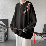 Riolio Embroidered Sweatshirt Man Pullovers New In Sweatshirts Harajuku Long Sleeve Korean Clothing Reviews Many Mens Outer New