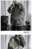 Riolio Fall Winter Thickened Work Jacket Korean Style Trendy Hooded Jacket Men 2025 New Versatile Loose Fashion Top Aesthetic Urban