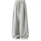 Riolio  Women's Ribbed Wide-Leg Pants High Waist Soft Knit Lounge Trousers