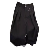 Riolio  Cleanfit High Waist Wide Leg Men's Pants Drapey Ice Silk American Style Casual Business Trousers for Teens And Young Adults