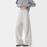 Riolio  Sweatpants Men Straight Casual Pants Loose Fit Elastic Waistband Drawstring Tapered Outdoor Joggers Patchwork Athletic Trousers