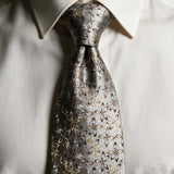 Riolio  New Luxury Silk Neckties Plaid Diamond Pattern Neck Ties For Men 10CM Casual Gray Green Soft Tie Groom Wedding Accessories