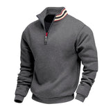 Riolio  cross-border winter velvet heavy loose outdoor men's thermal stand-up collar half zipper sports sweater men