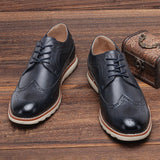 Riolio Brogue Men Shoes Brand Comfortable Fashion Luxury Casual Shoes Men