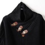 Riolio Stylish Men Sweater Long Sleeve Streetwear Super Soft Knitting High Collar Sweater Cardigan Sweater