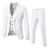 Riolio Men’S Suit Slim 3 Piece Suit Business Wedding Party Vest & Pants Coat Casual Solid Blazers Coat Jacket Luxury