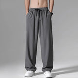 Riolio  Thin Casual Pants Ice Silk Breathable Loose Quick-drying Large Size Youth Straight Sports Pants