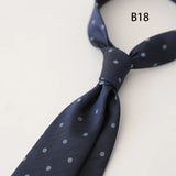 Riolio  Handmade 8cm Dots Striped Neckties Business Formal Dress Professional Men's Silk Ties Wedding Party Suit Cravat Brown Neck Tie