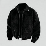 Riolio  Autumn and Winter New Jacket Men's Stand Up Collar Jacket Loose, Comfortable, Versatile, Handsome, High-quality Jacket  Men