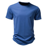 Riolio 100% Cotton Men's T-shirt O-neck Casual Soft Fashion Solid Color T-shirt for Men New Summer Short Sleeve Tops Tees Men