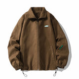 Riolio Autumn Oversize Bomber Jacket Men Vintage Baggy Coat Fashion Korean Streetwear Zip Up Outerwear Clothing Tops Male Plus Size 3XL