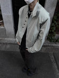 Riolio American Retro Multi-button Stand Collar Design Jacket Men Korean Hip Hop Coat High Street Hip-hop Solid Color Classic Jacket