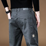 Riolio  97% Cotton Men's Cargo Pants Retro Splicing Work Straight Jogger Trousers Fall New Loose Casual Brand Pants Khaki Grey