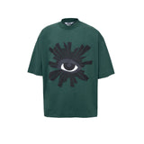 Riolio Oversize Puff Print House Of Errors Eye Logo Tee Men Women T-shirt High Street Vintage Black Short Sleeve Cotton Tops