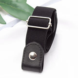 Riolio  New Adjustable Belts for Women Buckle-Free Waist Jeans Pants No Buckle Stretch Elastic Waist Men Canvas Belt Lazy Invisible Belt